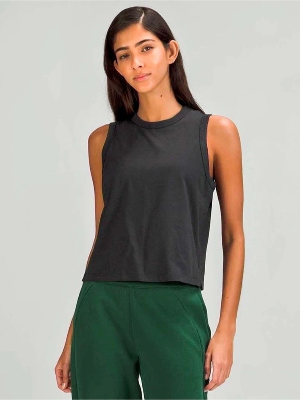 lululemon Classic Fit Cotton Blend Tank Top in Black size 4